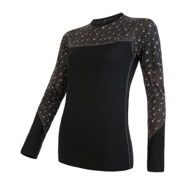 Lady's T-shirt MERINO IMPRESS tee ss BLK S SENSOR - view 1