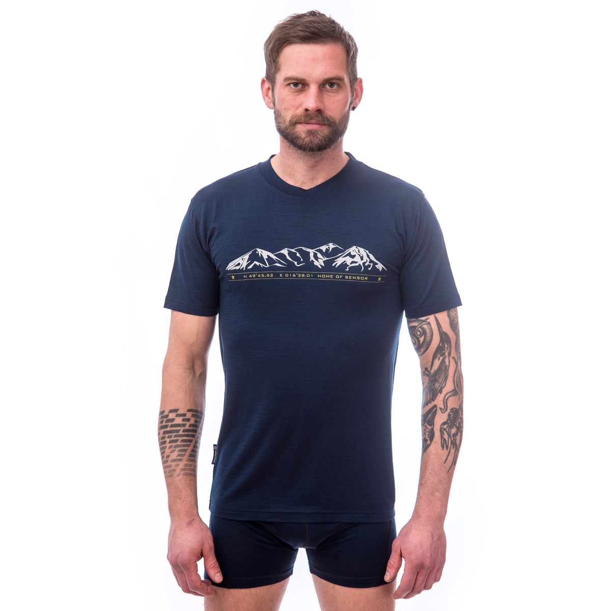 Мъжка тениска MERINO ACTIVE PT tee ss BLU M SENSOR - изглед 5