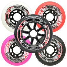 Колела за Ролери FR Street Kings 80mm / 85A (Комплект 4 бр.) – Черни и Червени