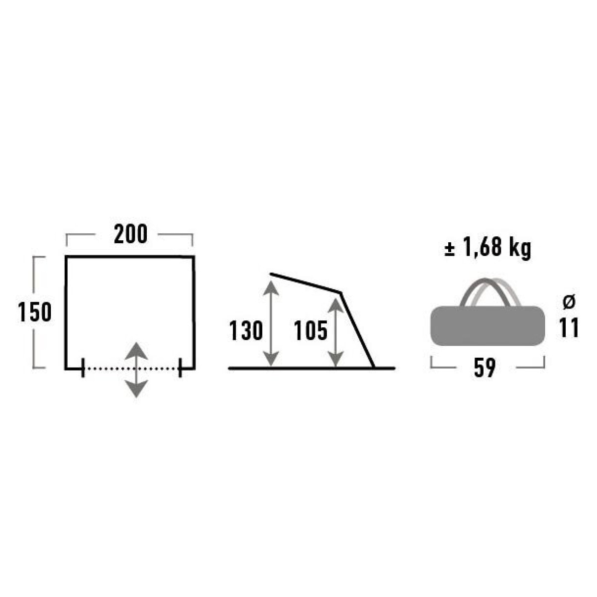 Тента за плаж High Peak Cadiz UV80 HIGH PEAK - изглед 5 - Extreme-bg.com Тента за плаж High Peak Cadiz UV80 HIGH PEAK - изглед 5