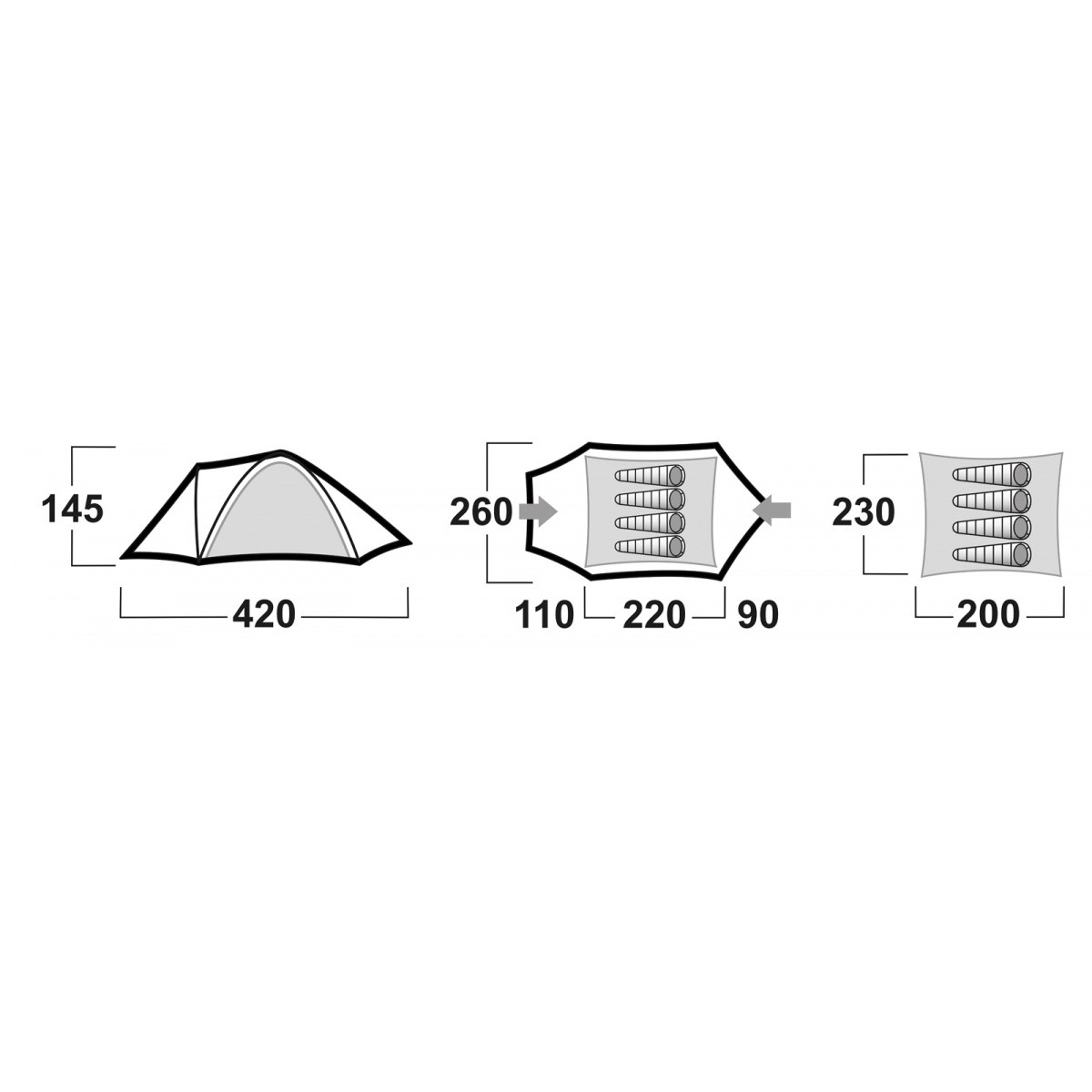 Tent Bizon 4 classic HUSKY - view 11 - Extreme-bg.com Tent Bizon 4 classic HUSKY - view 11