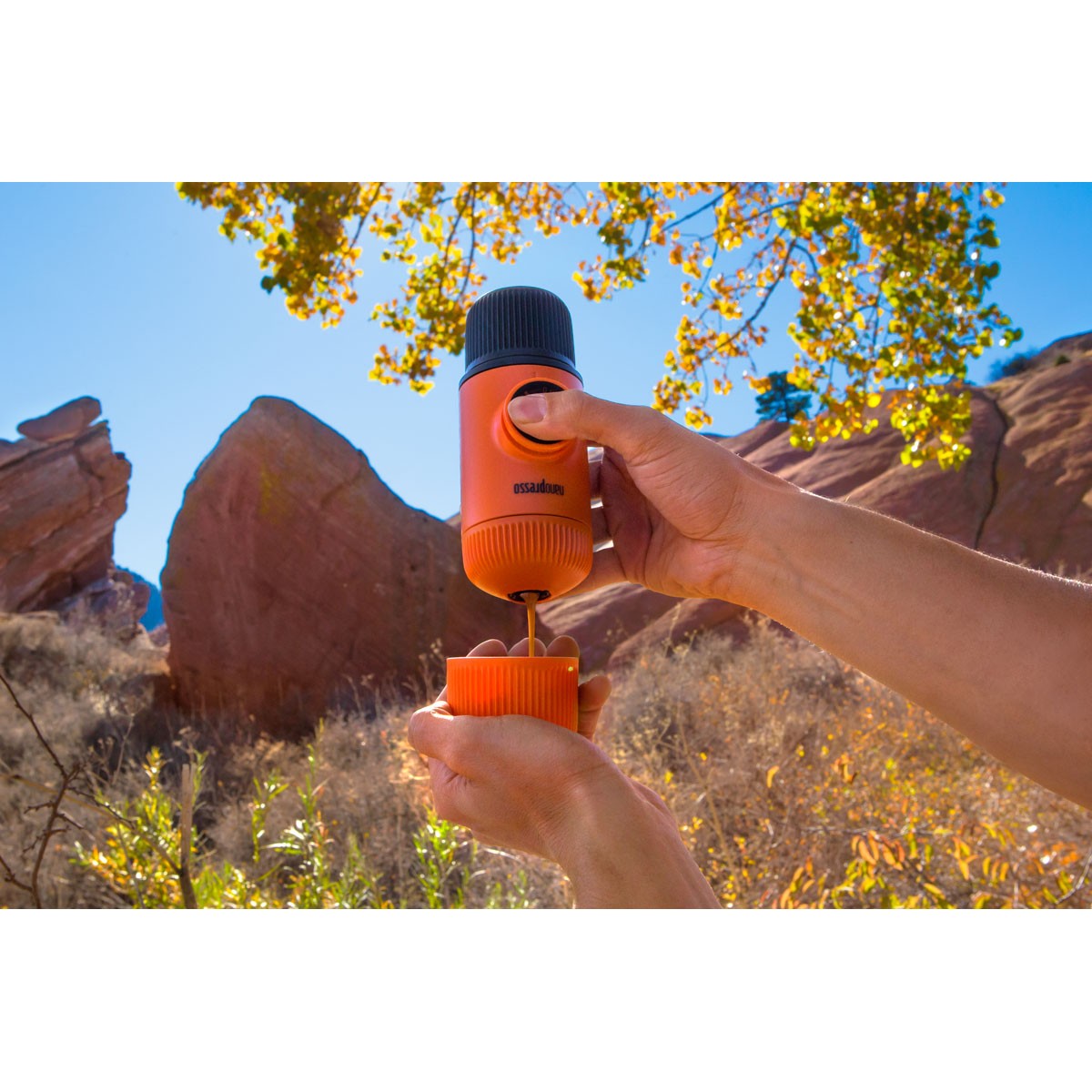 Кафе машина Espresso Nanopresso Orange Petrol за мляно кафе WACACO - изглед 4 - Extreme-bg.com Кафе машина Espresso Nanopresso Orange Petrol за мляно кафе WACACO - изглед 4