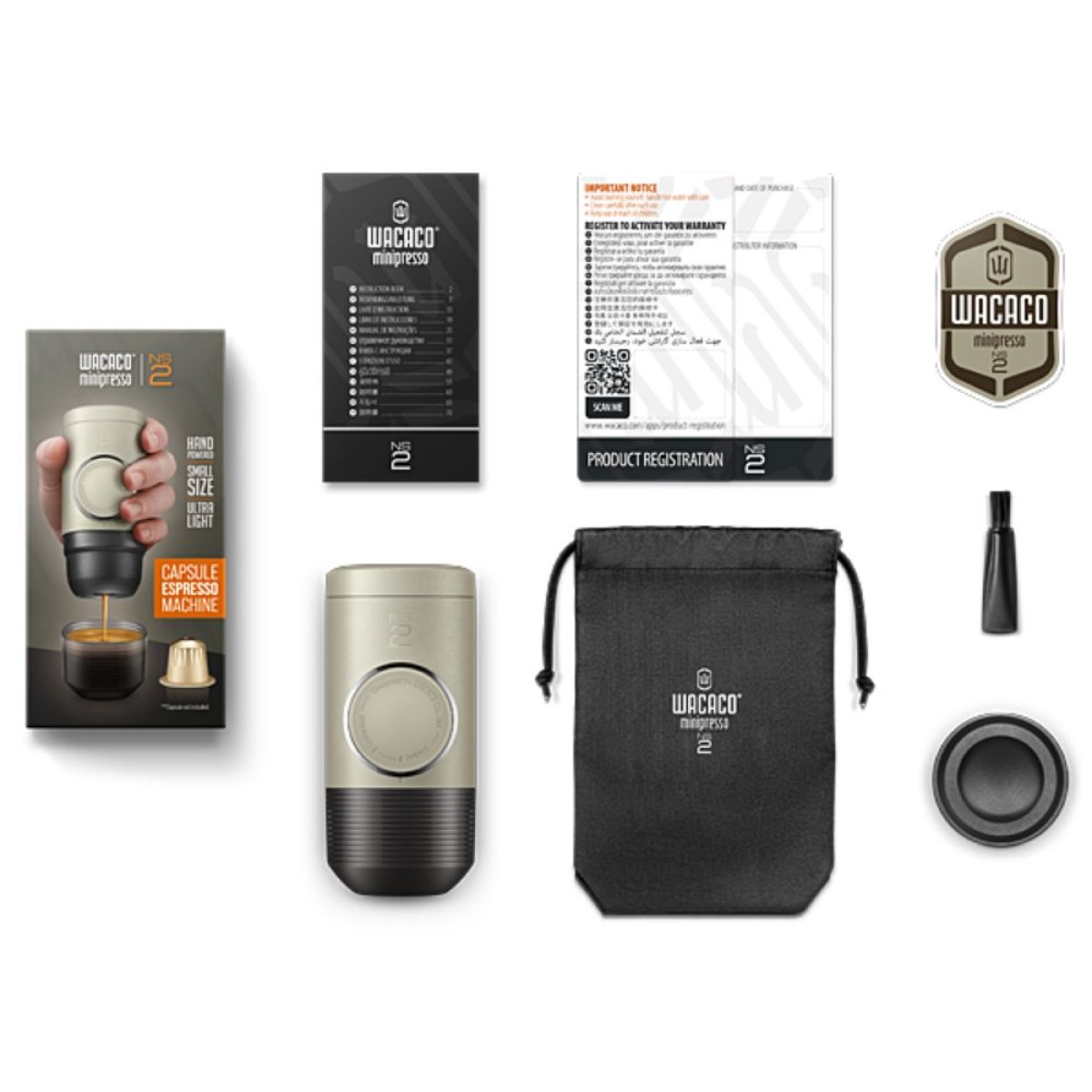 Кафе машина Espresso Minipresso NS2 за капсули WACACO - изглед 4 - Extreme-bg.com Кафе машина Espresso Minipresso NS2 за капсули WACACO - изглед 4