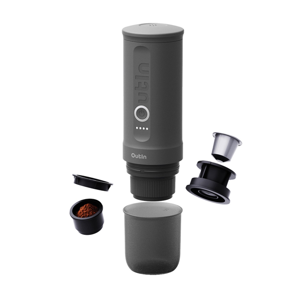 Преносима електрическа кафемашина За Еспресо Outin Nano Black за мляно кафе и за капсули OUTIN - изглед 3 - Extreme-bg.com Преносима електрическа кафемашина За Еспресо Outin Nano Black за мляно кафе и за капсули OUTIN - изглед 3
