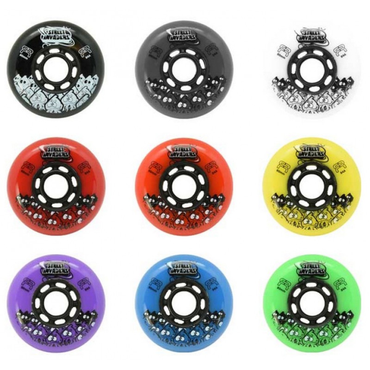 Колела STREET INVADERS BLACK 80mm 84A - 4 броя FR-SKATES - изглед 2 - Extreme-bg.com Колела STREET INVADERS BLACK 80mm 84A - 4 броя FR-SKATES - изглед 2