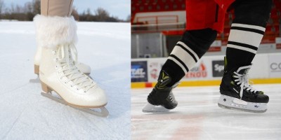 Figure or hockey skates to choose for the ice rink?