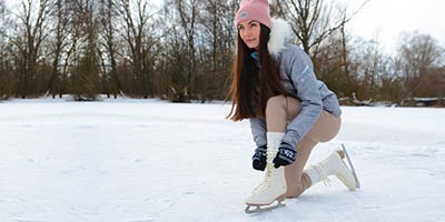 Fun or sport - winter ice rinks and ice skates