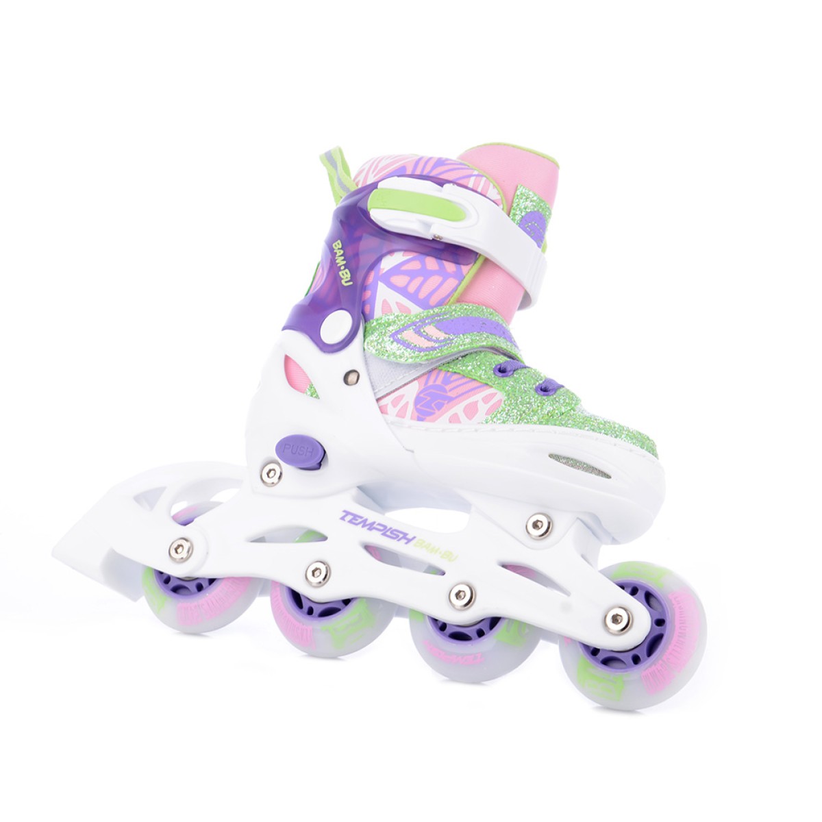 TEMPISH BAM-BU FLASH GIRL Inline Skates – Adjustable with LED Wheels, Purple & Green TEMPISH - view 8 - Extreme-bg.com TEMPISH BAM-BU FLASH GIRL Inline Skates – Adjustable with LED Wheels, Purple & Green TEMPISH - view 8