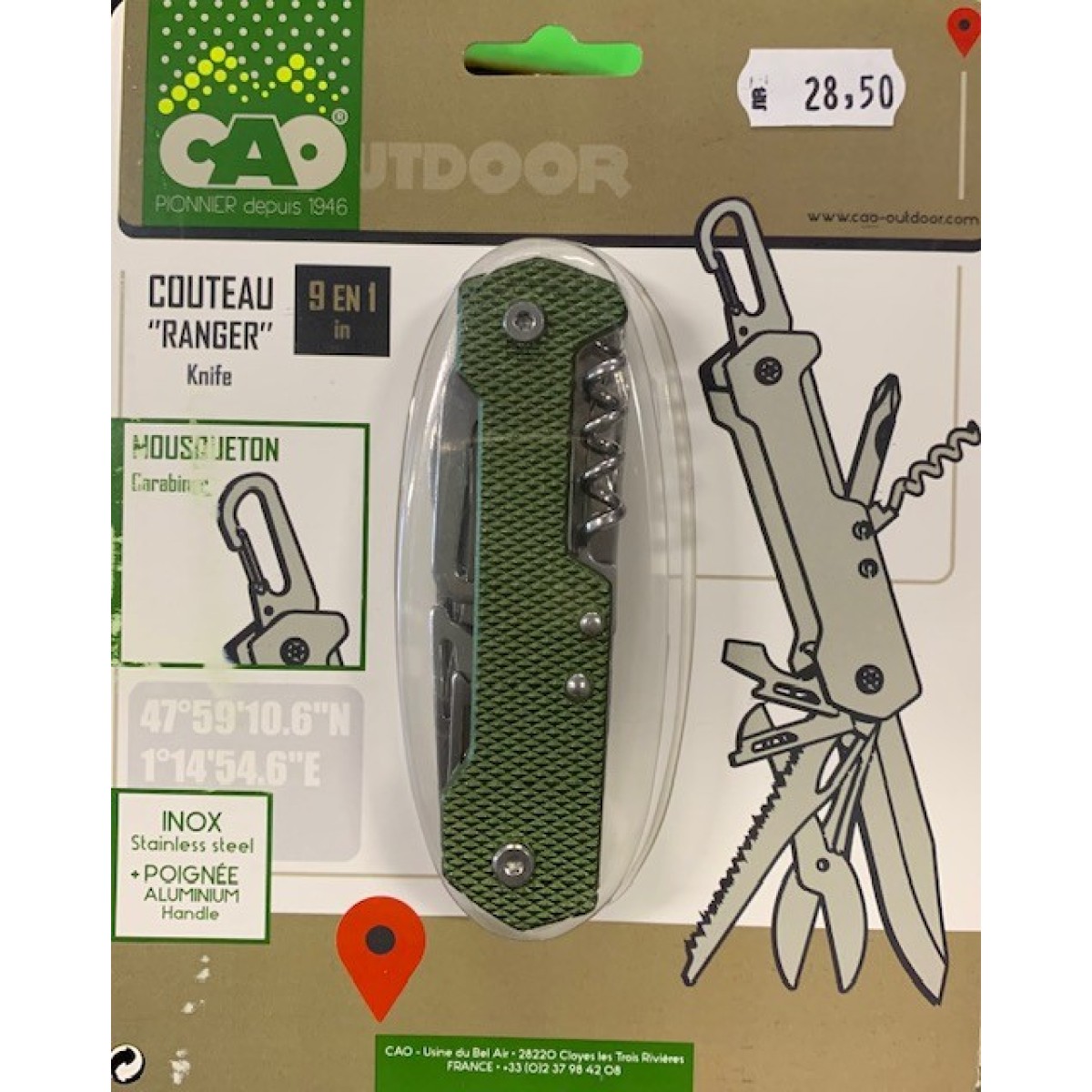 Нож CAO Ranger 9 в 1 TASHEV - изглед 3 - Extreme-bg.com Нож CAO Ranger 9 в 1 TASHEV - изглед 3