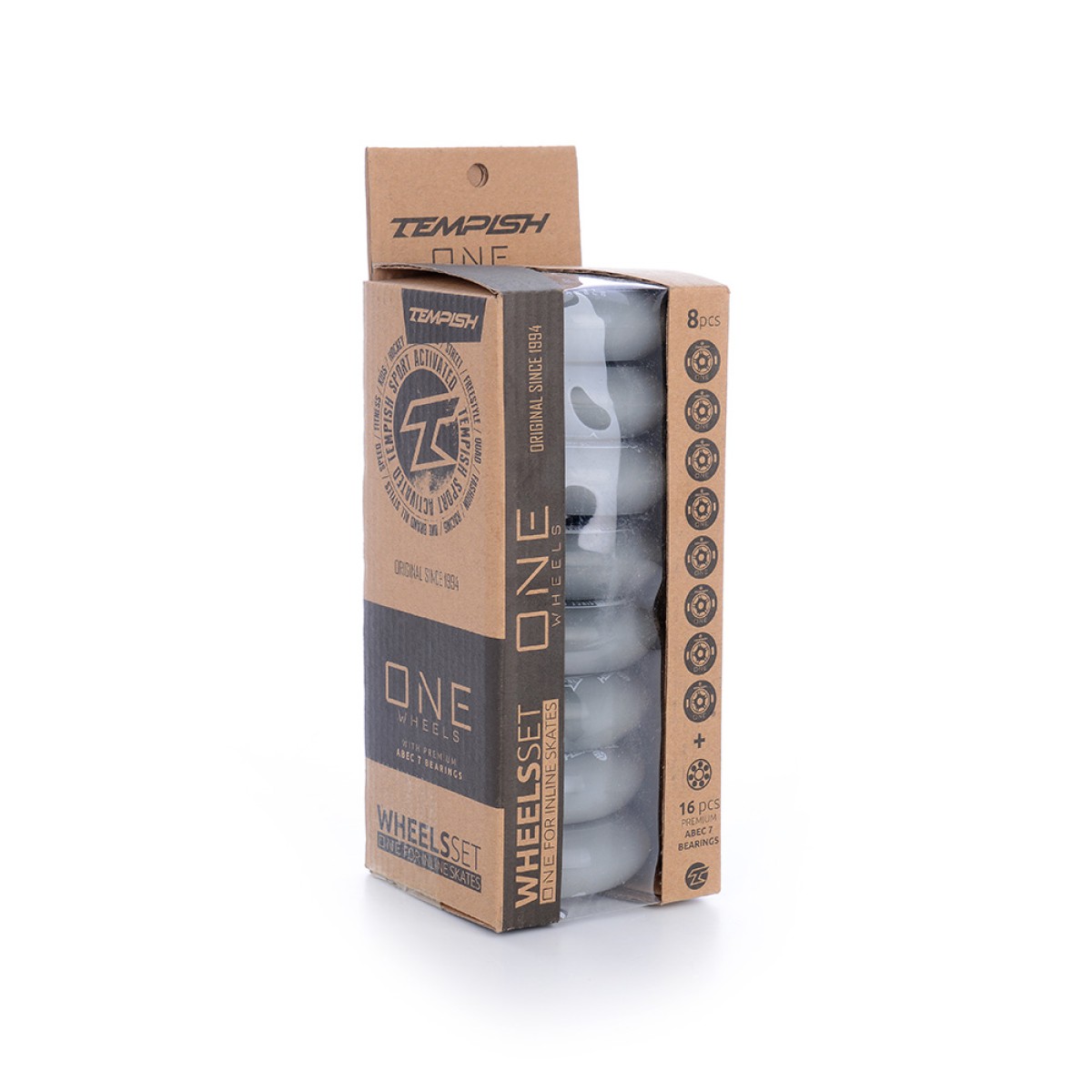 ONE 76x24 82A wheel set (8 pcs) + ABEC-7 + spacer  TEMPISH - изглед 3