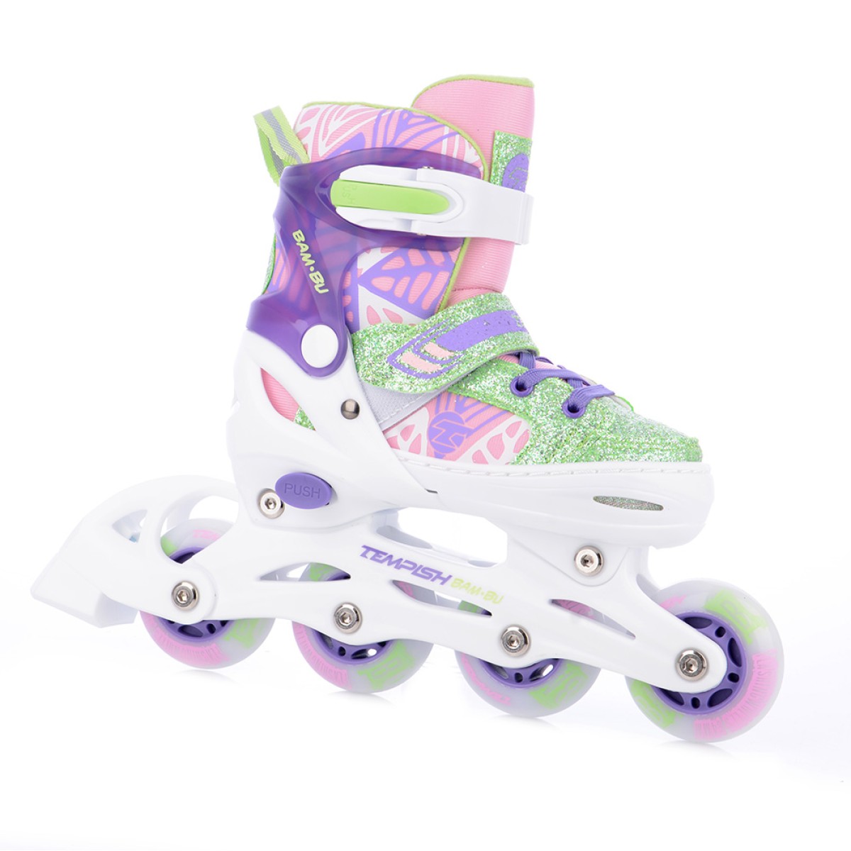TEMPISH BAM-BU FLASH GIRL Inline Skates – Adjustable with LED Wheels, Purple & Green TEMPISH - view 14 - Extreme-bg.com TEMPISH BAM-BU FLASH GIRL Inline Skates – Adjustable with LED Wheels, Purple & Green TEMPISH - view 14