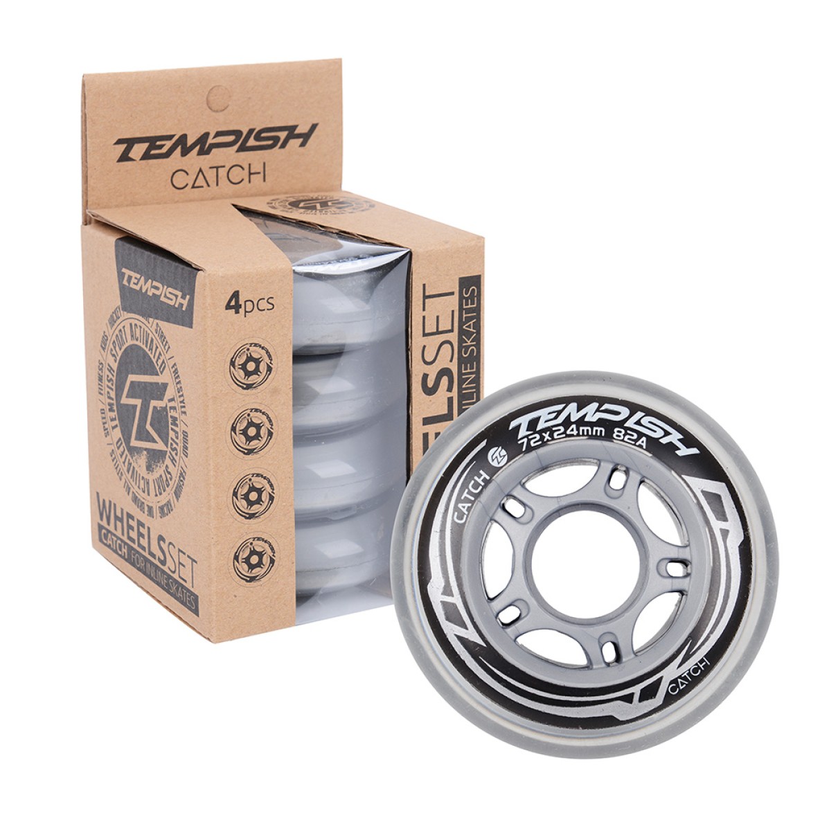 Wheels Set Catch 72x24 mm 82A TEMPISH - view 3 - Extreme-bg.com Wheels Set Catch 72x24 mm 82A TEMPISH - view 3