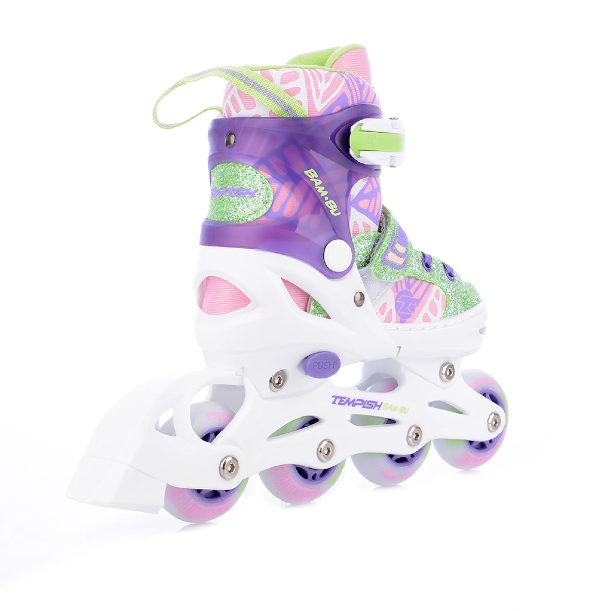 TEMPISH BAM-BU FLASH GIRL Inline Skates – Adjustable with LED Wheels, Purple & Green TEMPISH - view 12 - Extreme-bg.com TEMPISH BAM-BU FLASH GIRL Inline Skates – Adjustable with LED Wheels, Purple & Green TEMPISH - view 12