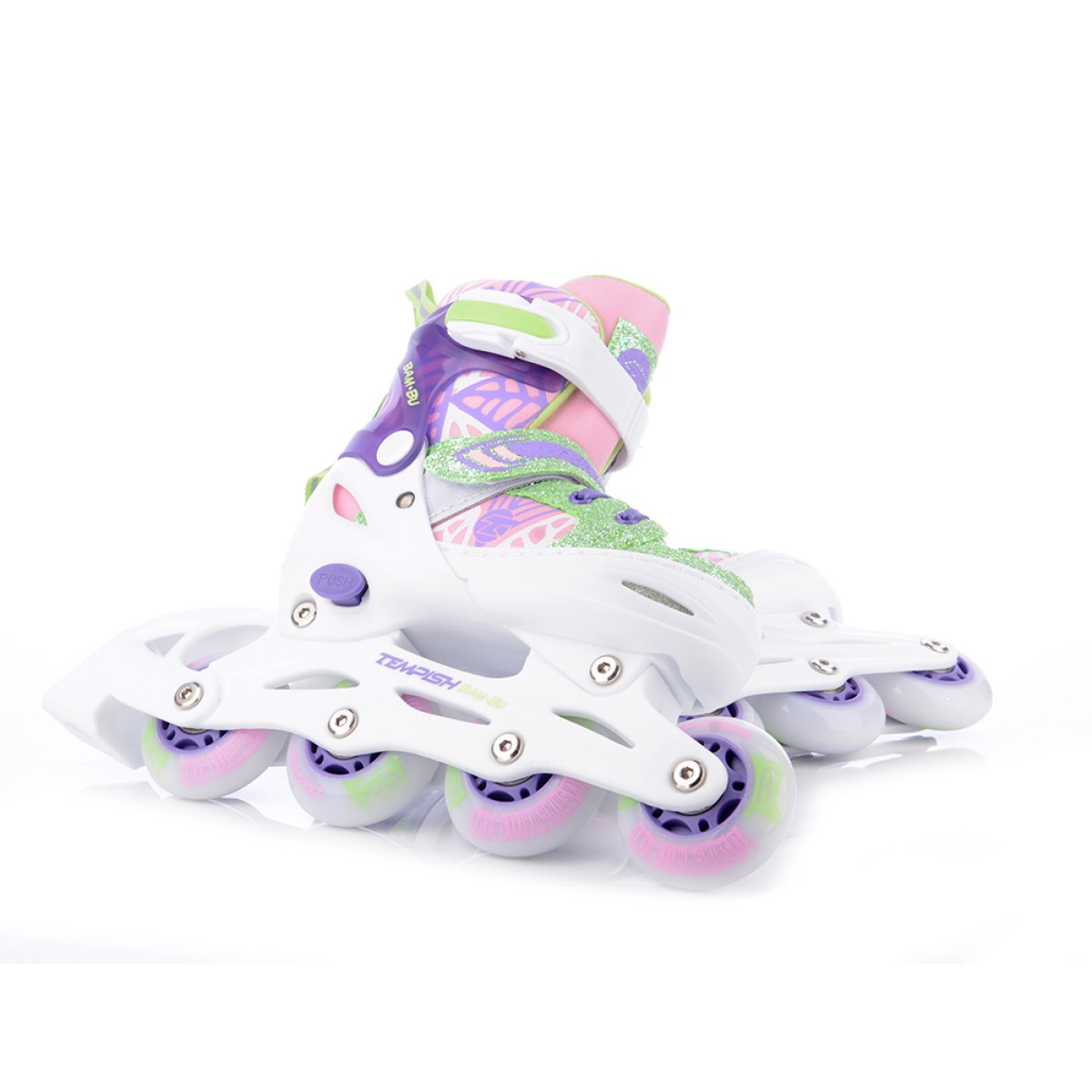 TEMPISH BAM-BU FLASH GIRL Inline Skates – Adjustable with LED Wheels, Purple & Green TEMPISH - view 6 - Extreme-bg.com TEMPISH BAM-BU FLASH GIRL Inline Skates – Adjustable with LED Wheels, Purple & Green TEMPISH - view 6