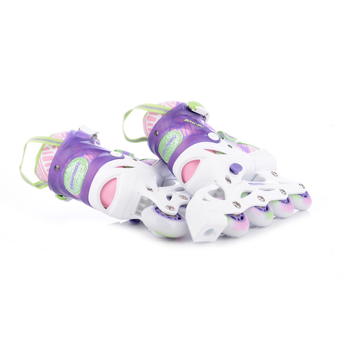 TEMPISH BAM-BU FLASH GIRL Inline Skates – Adjustable with LED Wheels, Purple & Green TEMPISH - view 5 - Extreme-bg.com TEMPISH BAM-BU FLASH GIRL Inline Skates – Adjustable with LED Wheels, Purple & Green TEMPISH - view 5