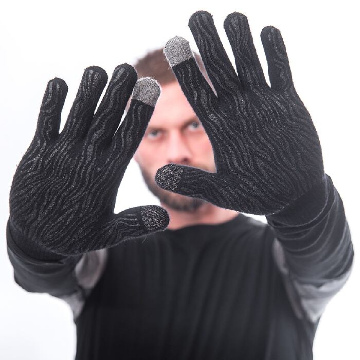 Мерино ръкавици тъчскрийн SENSOR BLK SENSOR - изглед 6 - Extreme-bg.com Мерино ръкавици тъчскрийн SENSOR BLK SENSOR - изглед 6