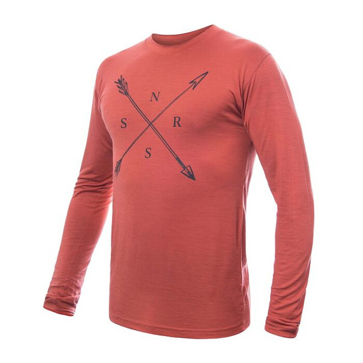 Мъжка мерино тениска с дълъг ръкав MERINO ACTIVE SNSR terracotta SENSOR - изглед 2 - Extreme-bg.com Мъжка мерино тениска с дълъг ръкав MERINO ACTIVE SNSR terracotta SENSOR - изглед 2