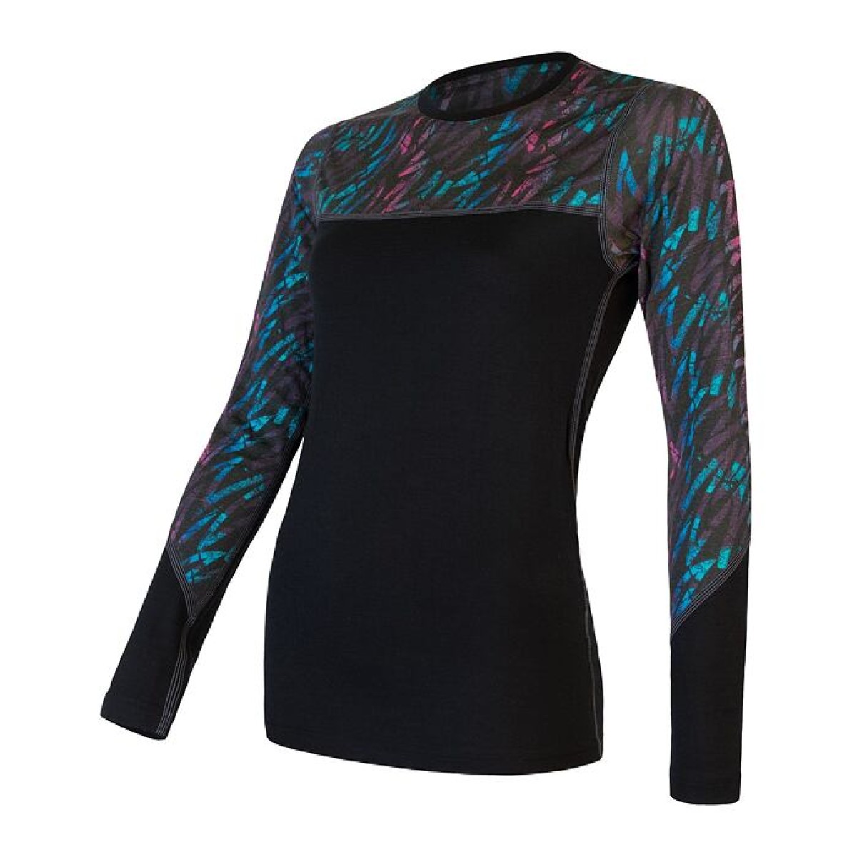 Дамска мерино блуза IMPRESS BLK/STRIPES SENSOR - изглед 2 - Extreme-bg.com Дамска мерино блуза IMPRESS BLK/STRIPES SENSOR - изглед 2