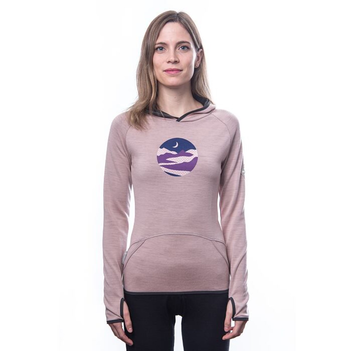 Дамски мерино суичър с полар MERINO UPPER Triglav dusty pink SENSOR - изглед 3 - Extreme-bg.com Дамски мерино суичър с полар MERINO UPPER Triglav dusty pink SENSOR - изглед 3