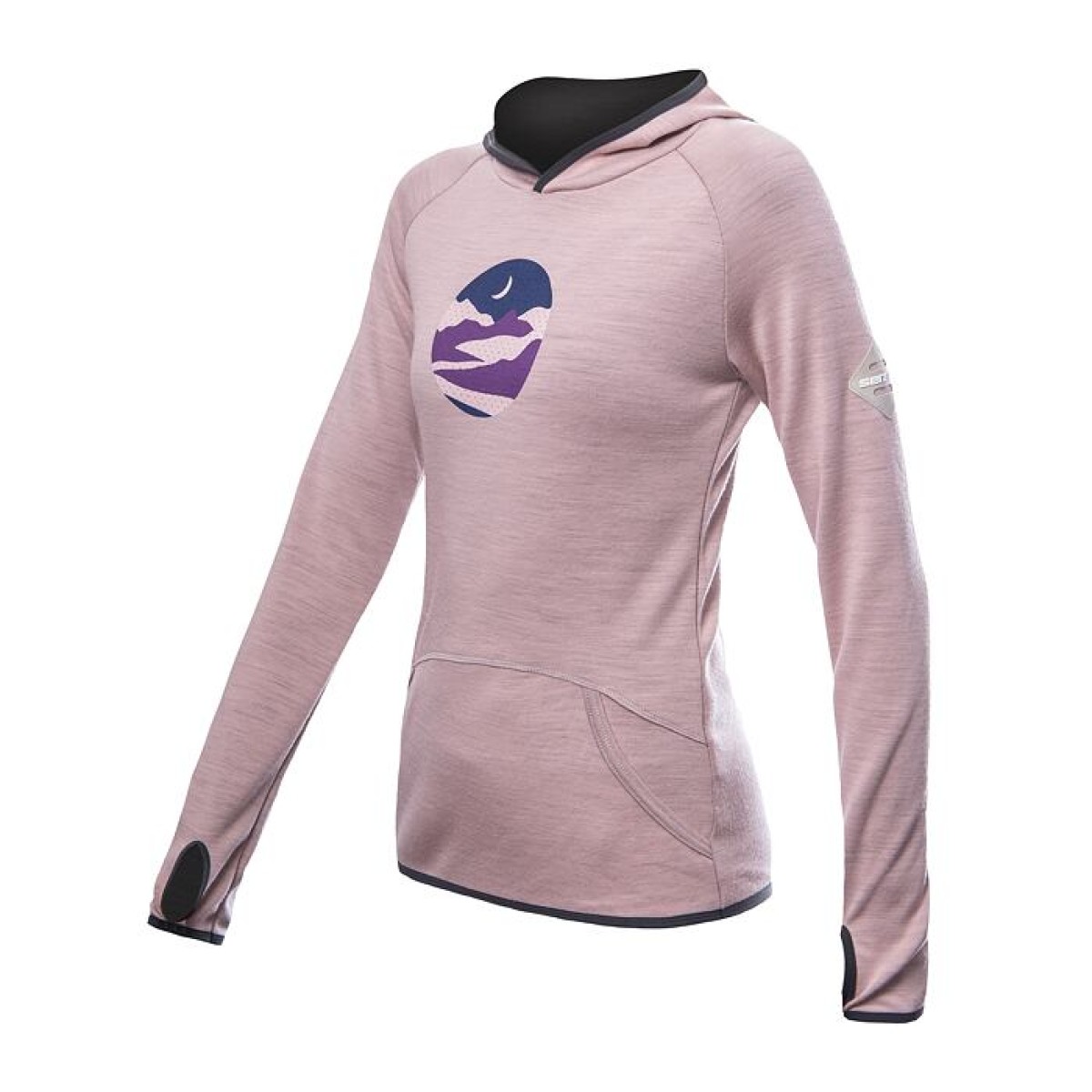 Дамски мерино суичър с полар MERINO UPPER Triglav dusty pink SENSOR - изглед 2 - Extreme-bg.com Дамски мерино суичър с полар MERINO UPPER Triglav dusty pink SENSOR - изглед 2