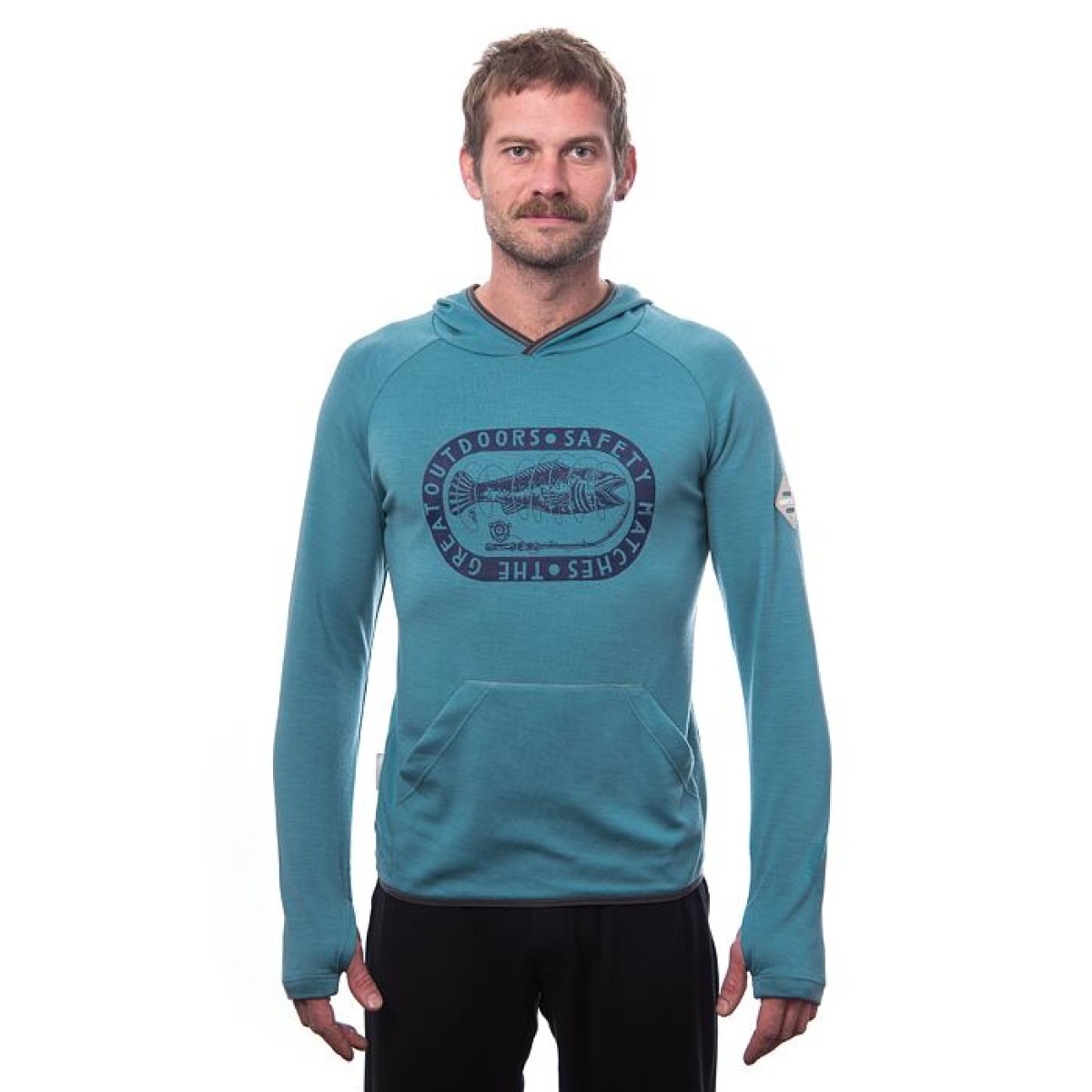 Мъжки мерино суичър с полар MERINO UPPER outdoors mint blue SENSOR - изглед 3 - Extreme-bg.com Мъжки мерино суичър с полар MERINO UPPER outdoors mint blue SENSOR - изглед 3