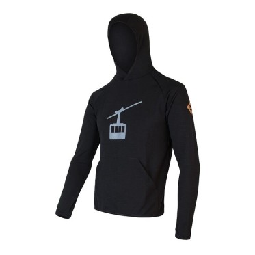 Мъжки мерино суичър с полар MERINO UPPER Gondola black SENSOR - изглед 1
