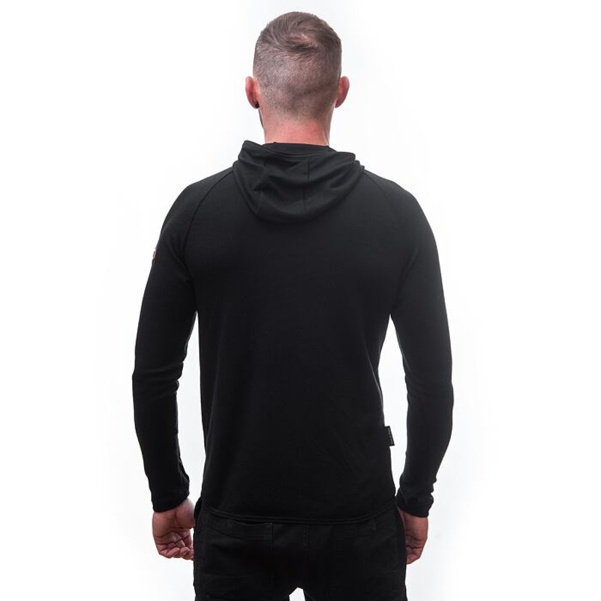 Мъжки мерино суичър с полар MERINO UPPER Gondola black SENSOR - изглед 5