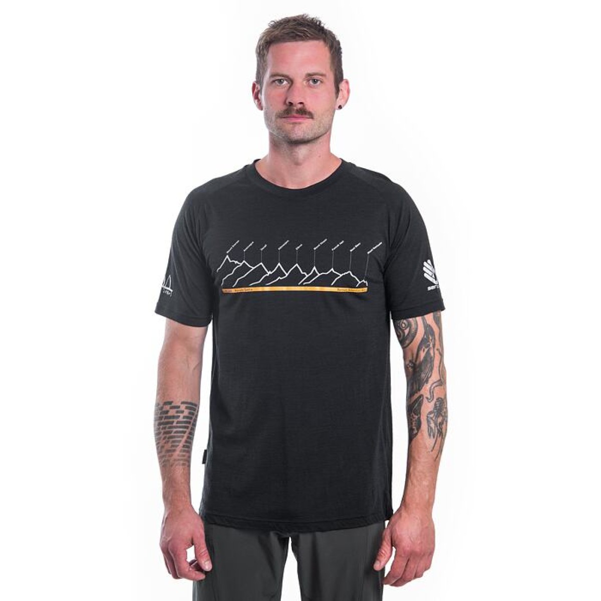Man's T-shirt RJ Everest black SENSOR - view 3