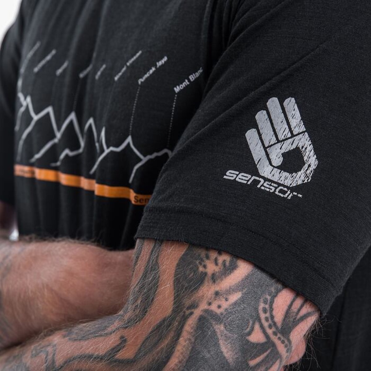 Man's T-shirt RJ Everest black SENSOR - view 6