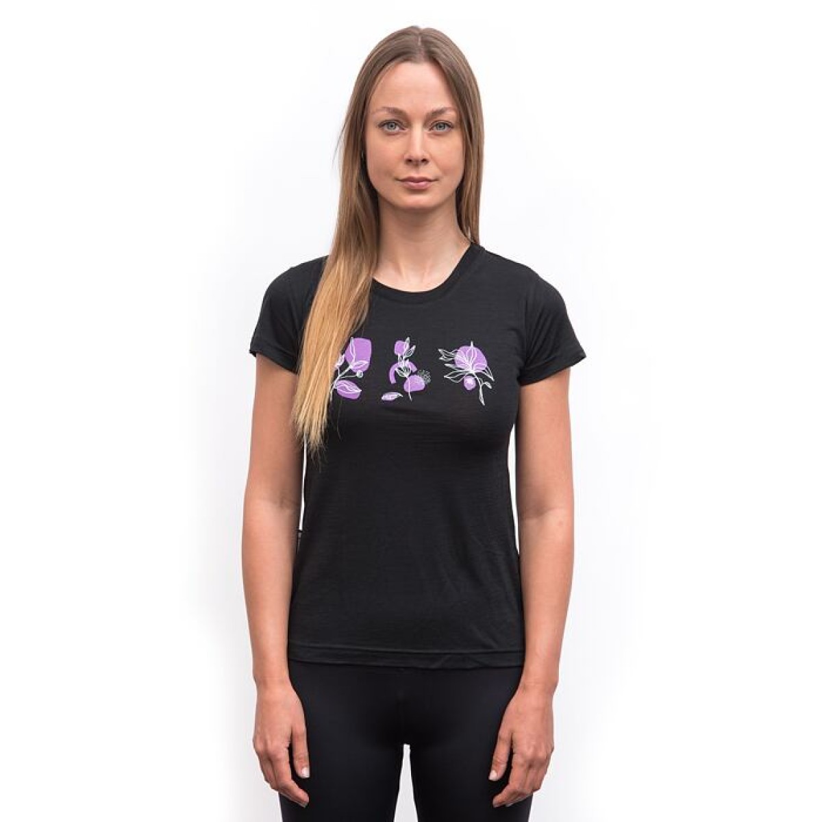 Lady's T-shirt Bloom black SENSOR - view 3 - Extreme-bg.com Lady's T-shirt Bloom black SENSOR - view 3