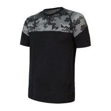 Мъжка мерино тениска MERINO IMPRESS black/honeycomb